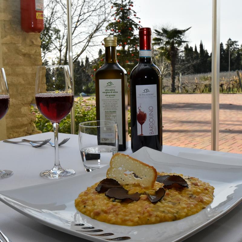    country house "le Palazzole": primo piatto, riso allo zafferano